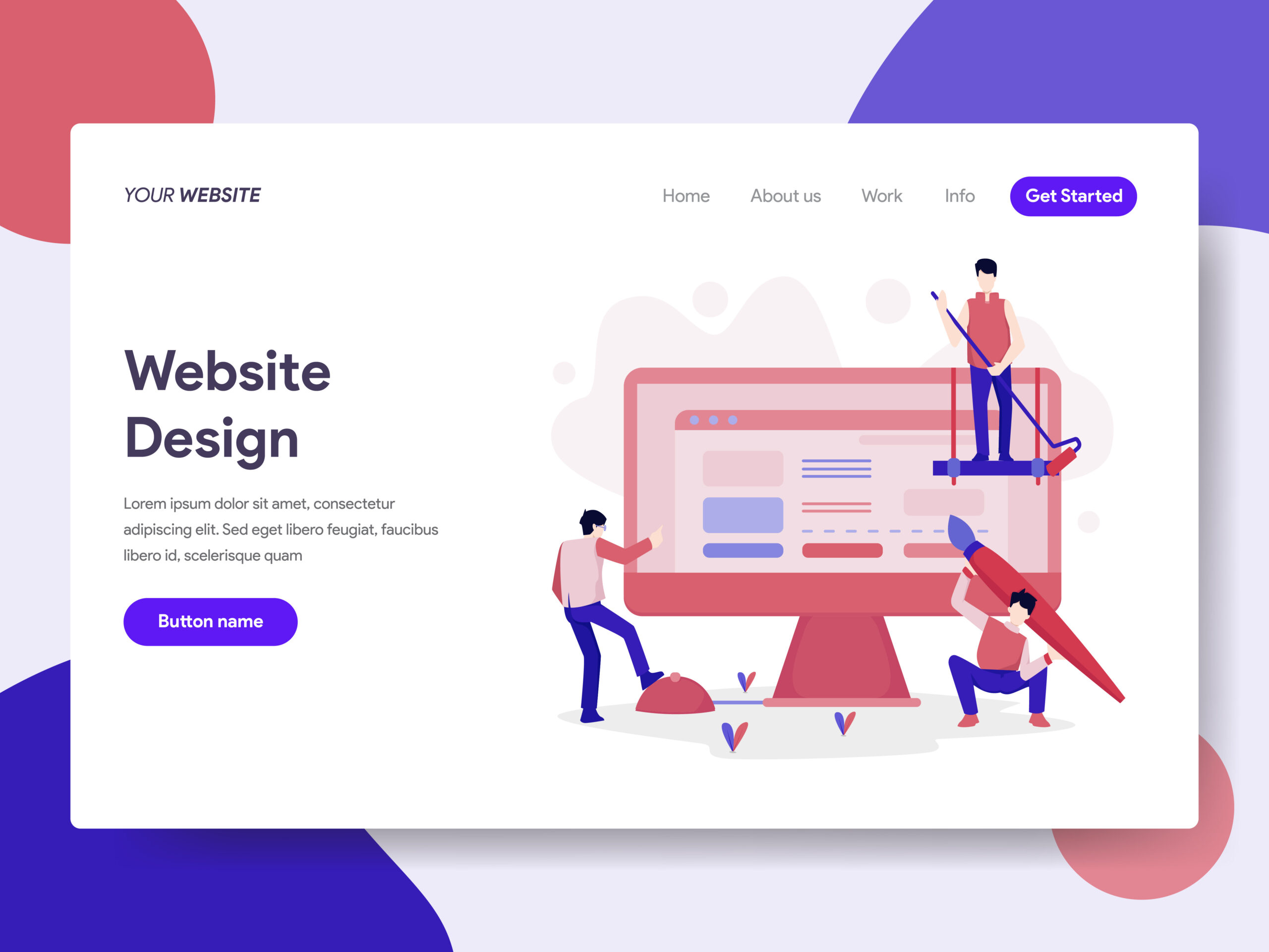 Landing Page Template Of Website Design Illustration Concept Isometric Flat Design Concept Of Web Page Design For Website And Mobile Website Vector Illustration Scaled